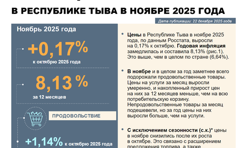 Банк России опубликовал ежемесячный отчёт о социально-экономической ситуации в Республике Тыва